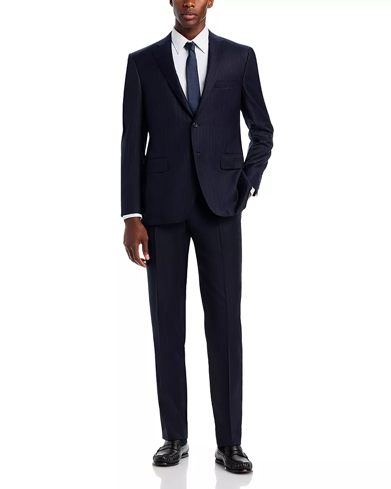 Canali Sienna Banker Stripe Regular Fit Suit