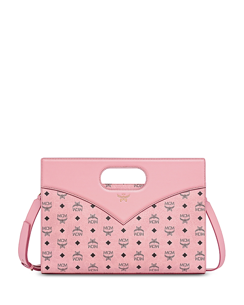 Mcm Visetos Canvas Shoulder Bag
