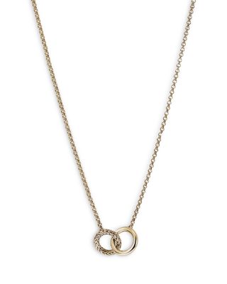 14K Yellow Gold JH Essentials Linked Circles Pendant Necklace, 16-18"