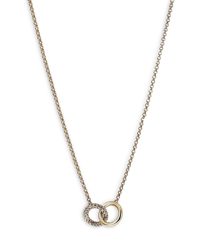 John Hardy 14K Yellow Gold Jh Essentials Linked Circles Pendant Necklace, 16-18 · 16-18