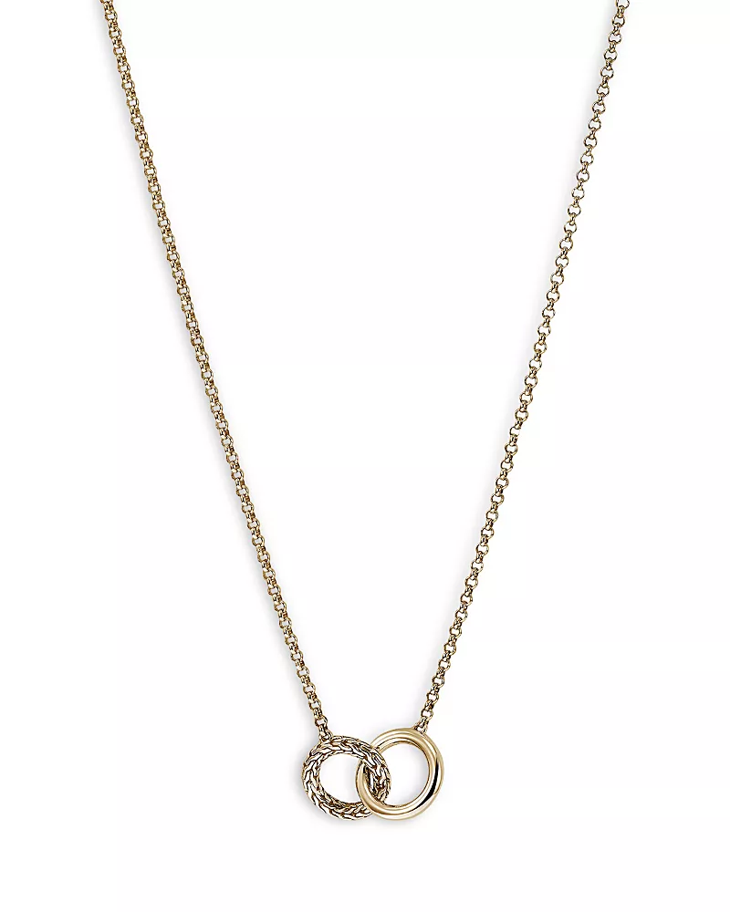John Hardy 14K Yellow Gold Jh Essentials Linked Circles Pendant Necklace, 16