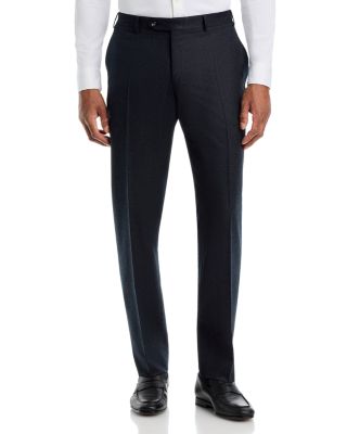Capri Regular Fit Flat Front Flannel Trousers