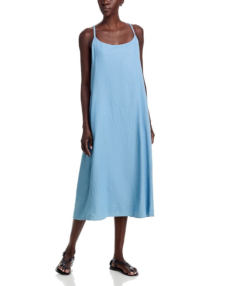 Eileen Fisher Cotton Twill Camisole Midi Dress