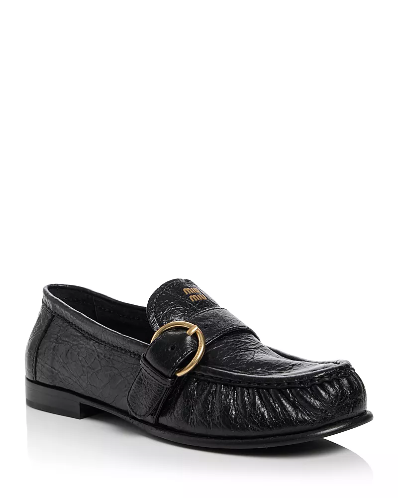 Miu Miu Women's Logo Mocassin Loafers