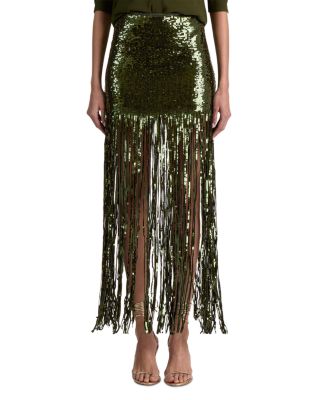 Kendra Sequinned Fringe Skirt