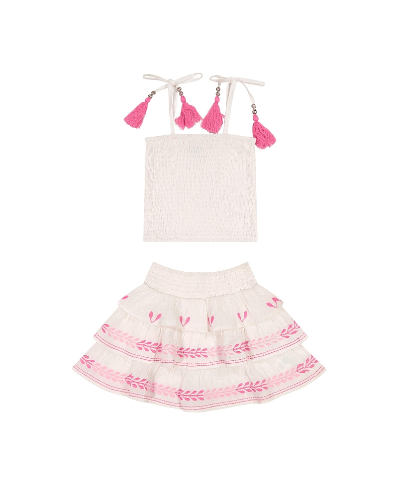 Mer St. Barth Girls' Louisa Top and Skirt Set - Little Kid, Big Kid