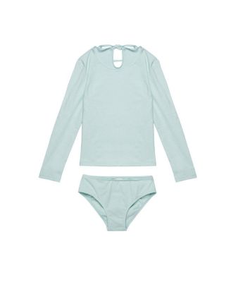 Gottex Kids Girls' Freya Rib Long Sleeve Rash Guard Set - Little Kid, Big Kid
