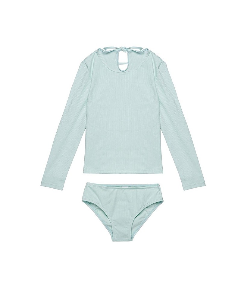 Gottex Kids Girls' Freya Rib Long Sleeve Rash Guard Set - Little Kid, Big Kid