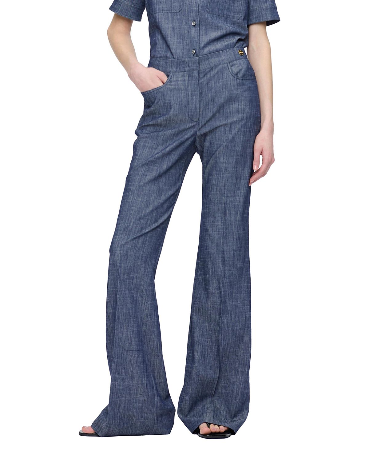 Callas Milano Tonne High Rise Flared Leg Jeans Wash Twill Jean