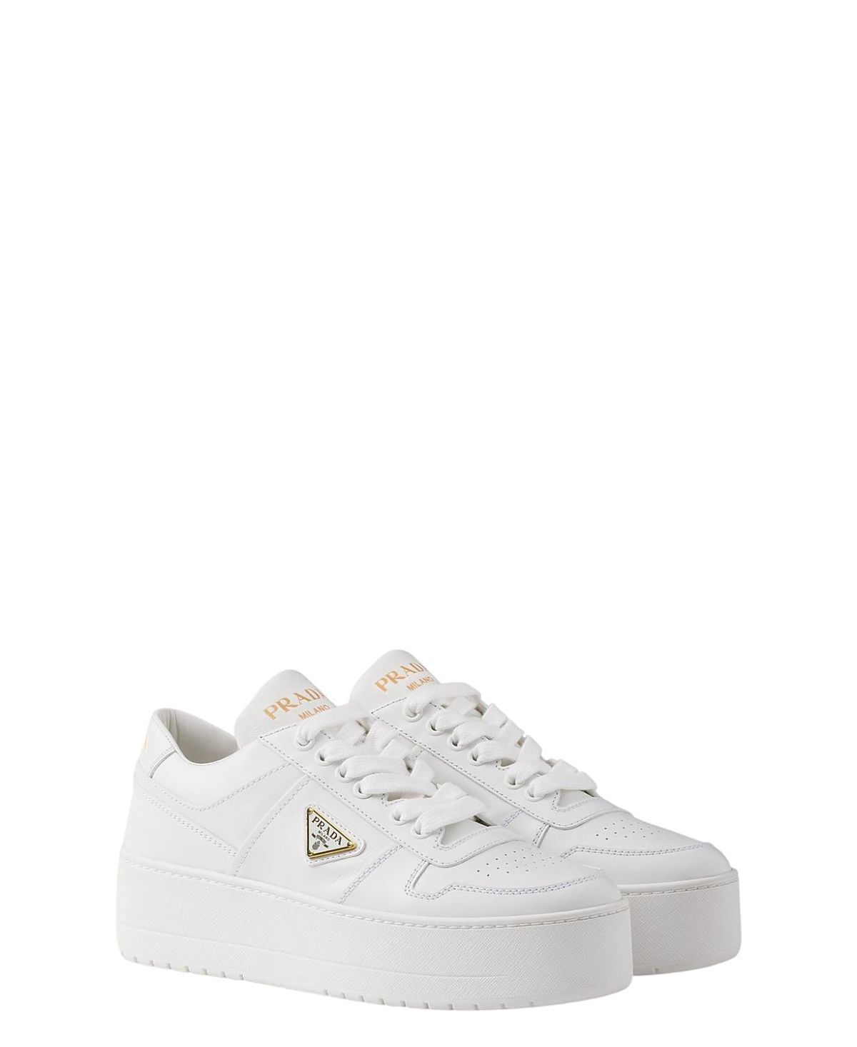Prada Women's Downtown Bold Leather Sneakers