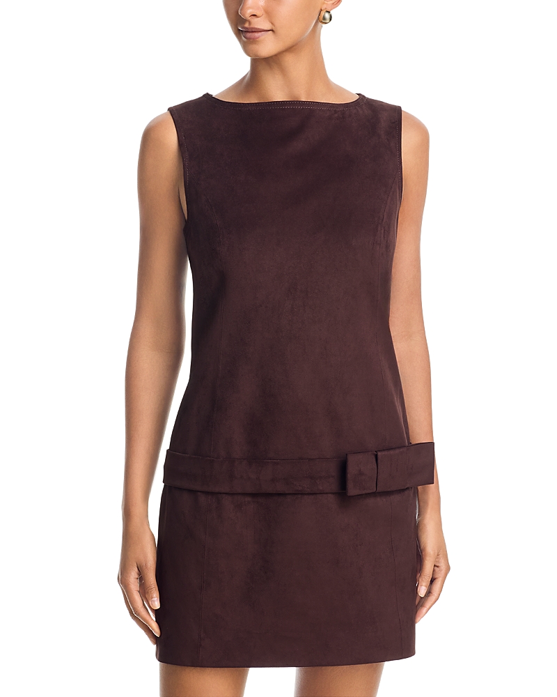 Milly Fern Faux Suede Mini Dress