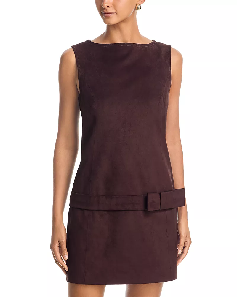 Milly Fern Faux Suede Mini Dress