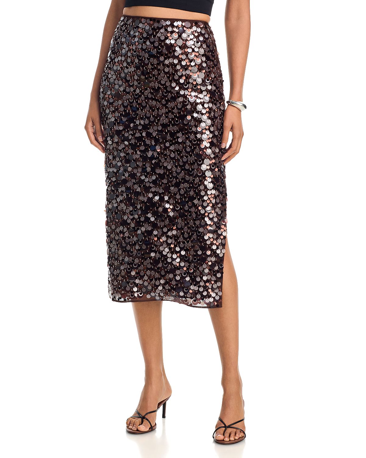 Milly Roxanne Paillette Midi Skirt