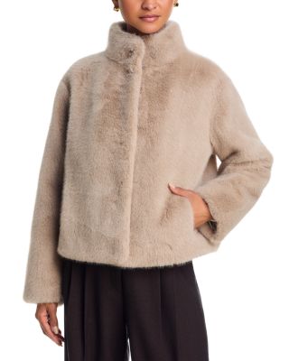 Faux Fur Snap Front Jacket