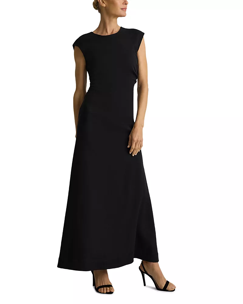 St. John Cap Sleeve Maxi Dress