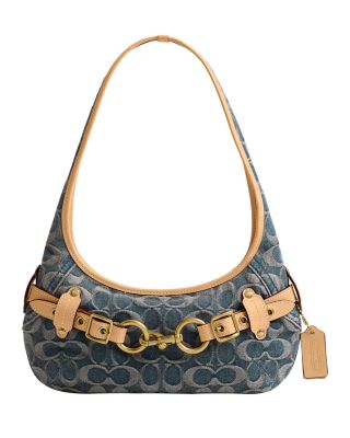 Ergo Belted Small Logo Denim Shoulder Bag