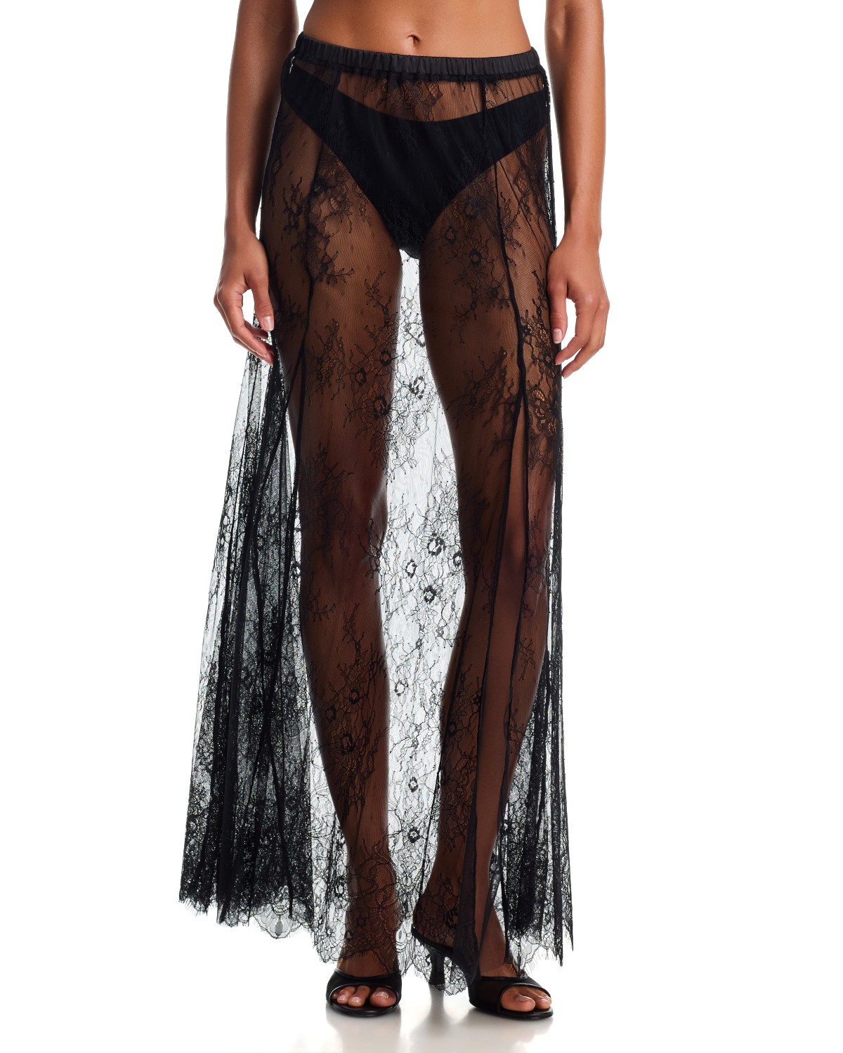 Ikona Sheer Lace Maxi Skirt