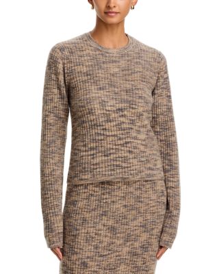 Wool and Cashmere Blend Ruched Knit Top