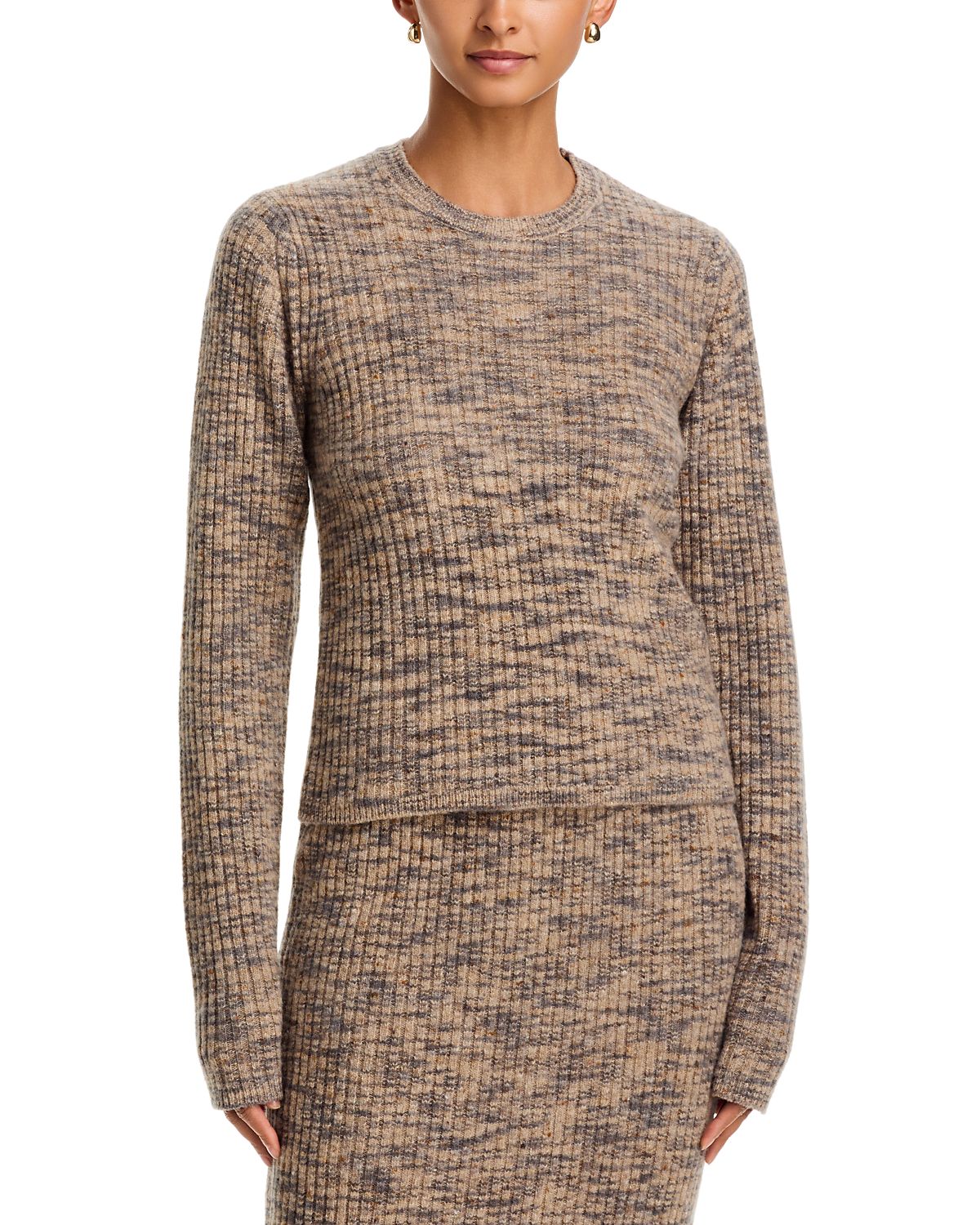 Co Wool and Cashmere Blend Ruched Knit Top