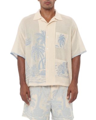 Chand Palm Woven Graphic Shirt