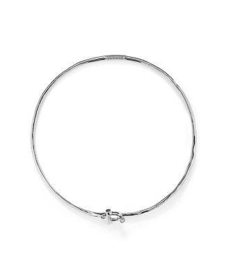 UNOde50 Choker — UNOde50 Choker Necklace with Front Clasp and White Topaz