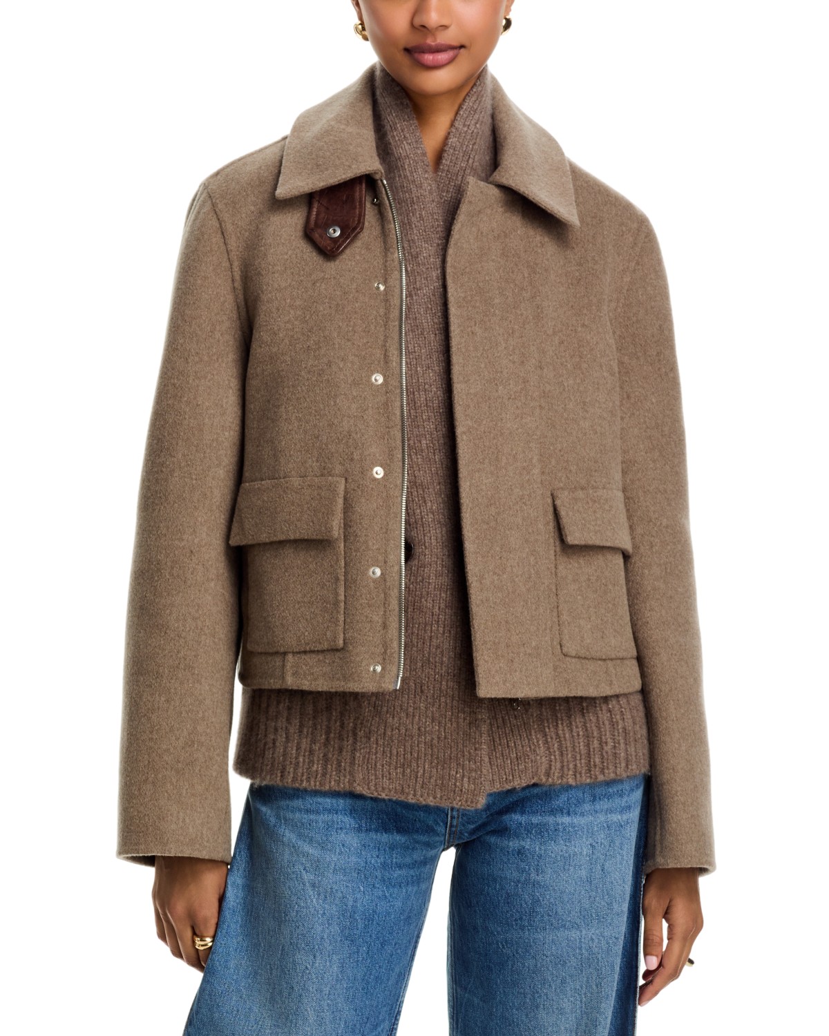 Wool Remi Funnel Neck Jacket