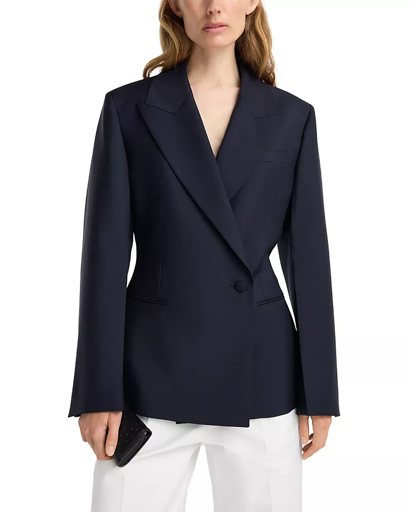 ROHE Hourglass Shaped Wool Blend Blazer