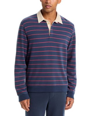 Suede Stripe Rugby Polo Shirt