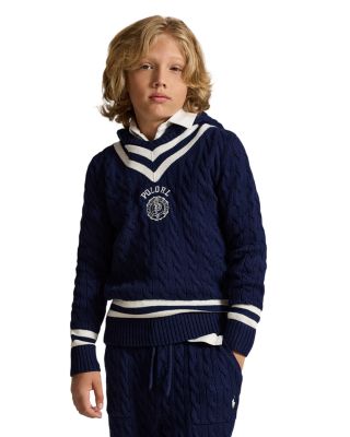 Boys' Cotton Hooded Cricket Sweater - Big Kid
