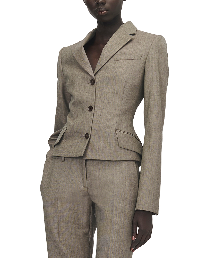 McQueen Peplum Single Breasted Wool Jacket