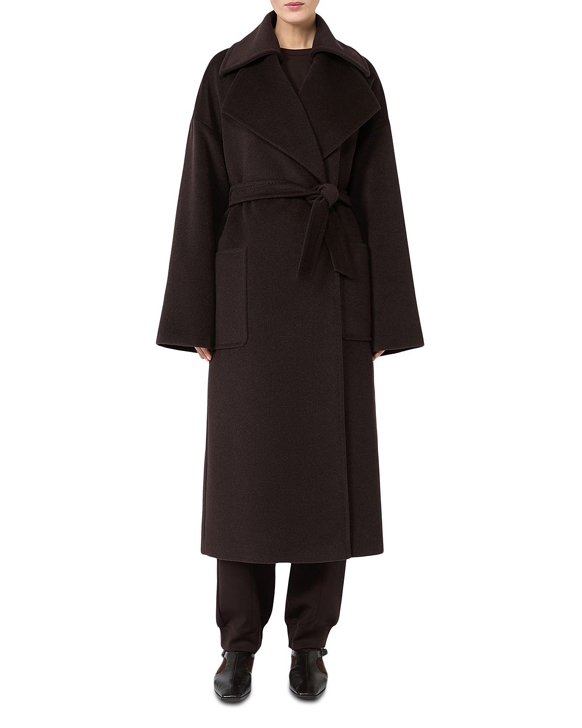 Max Mara Mxmpanda Wool & Cashmere Belted Barn Coat