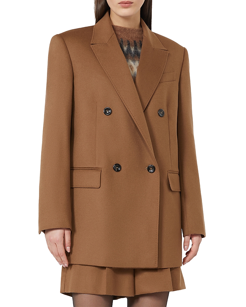 Max Mara Msthobby Wool Blazer In Tobacco