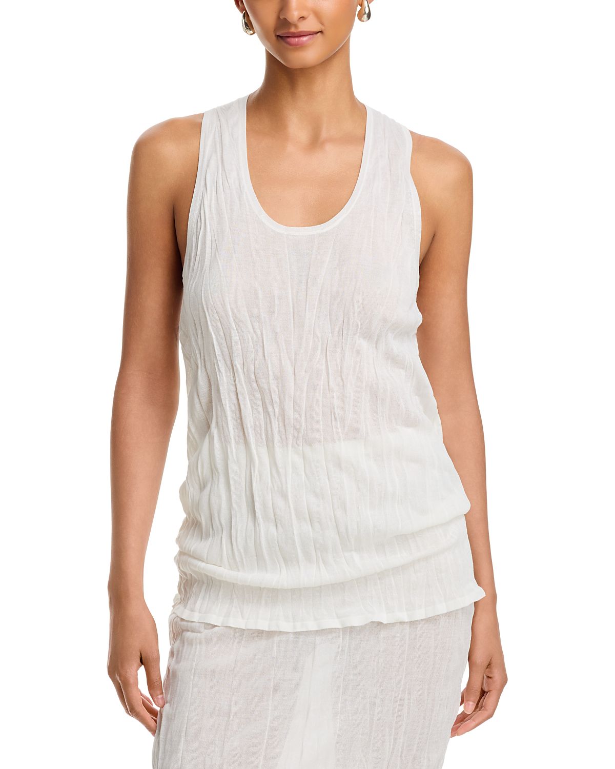 Toteme Crinkled Knit Tank