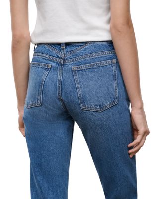 Teddy Mid-Rise Straight Jeans in Vintage Wash
