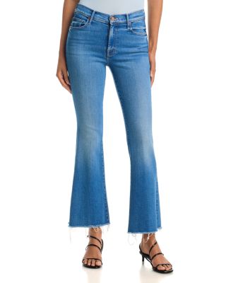 The Lil' Weekender Petites High Rise Flared Jeans in Piece By Piece