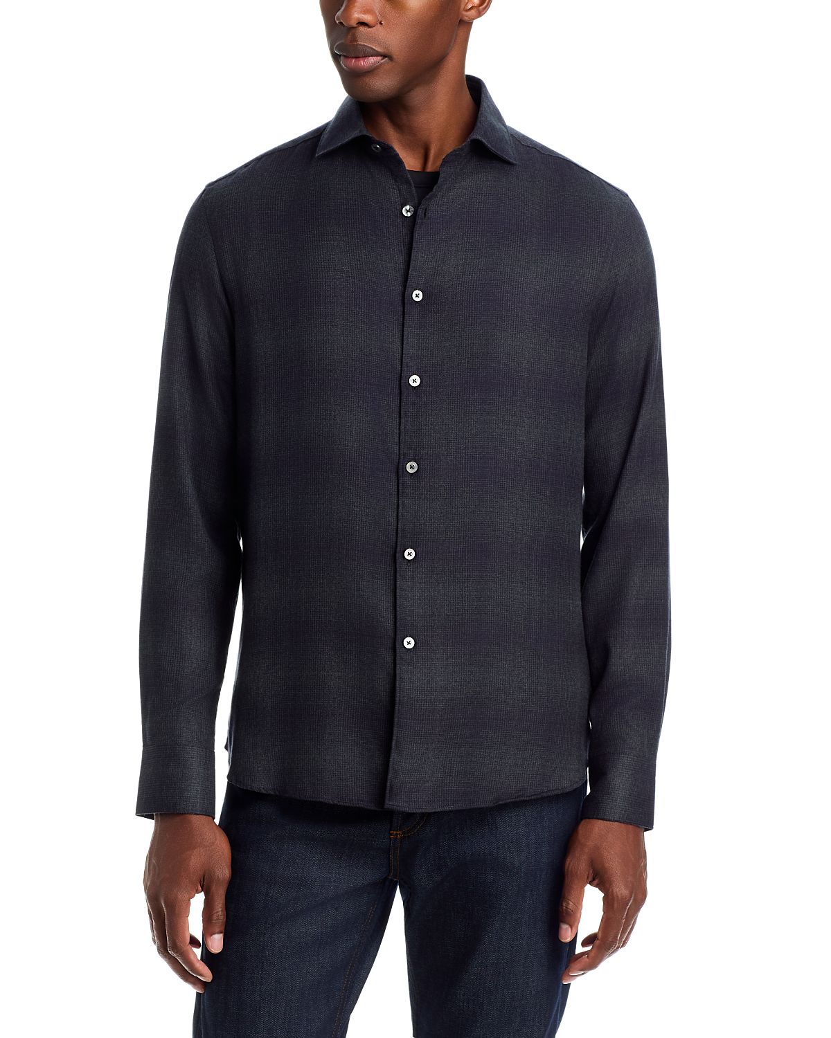 Canali Tonal Plaid Sportshirt