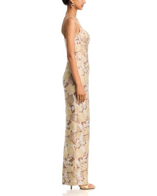 Veda Brocade Spaghetti Strap Dress - thumbnail 5