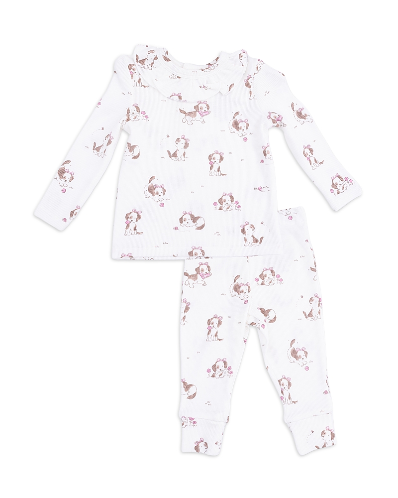 Angel Dear Girls' Explorer Puppy Long Sleeved Ruffle Top & Pants Set - Baby