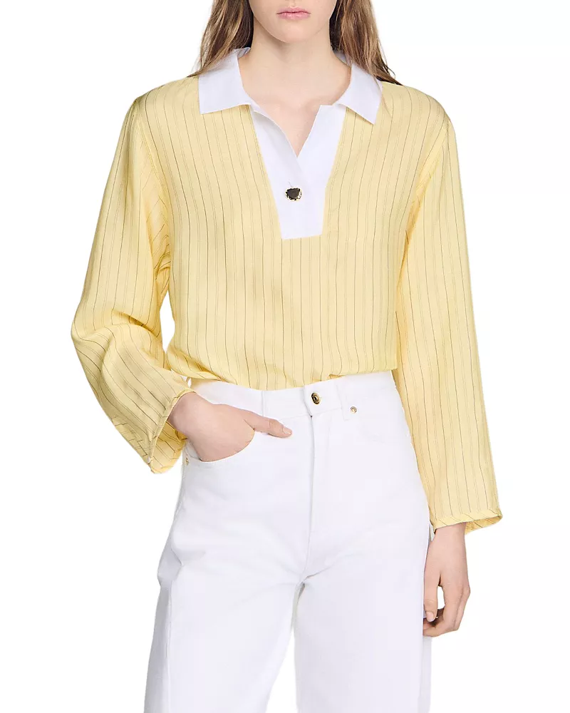 Sandro Cotton Striped Shirt