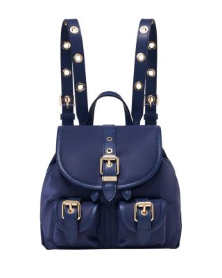 Miss M Mini Nylon & Leather Backpack