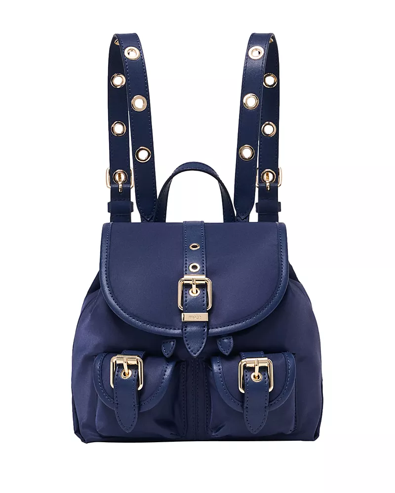 Maje Miss M Mini Nylon & Leather Backpack