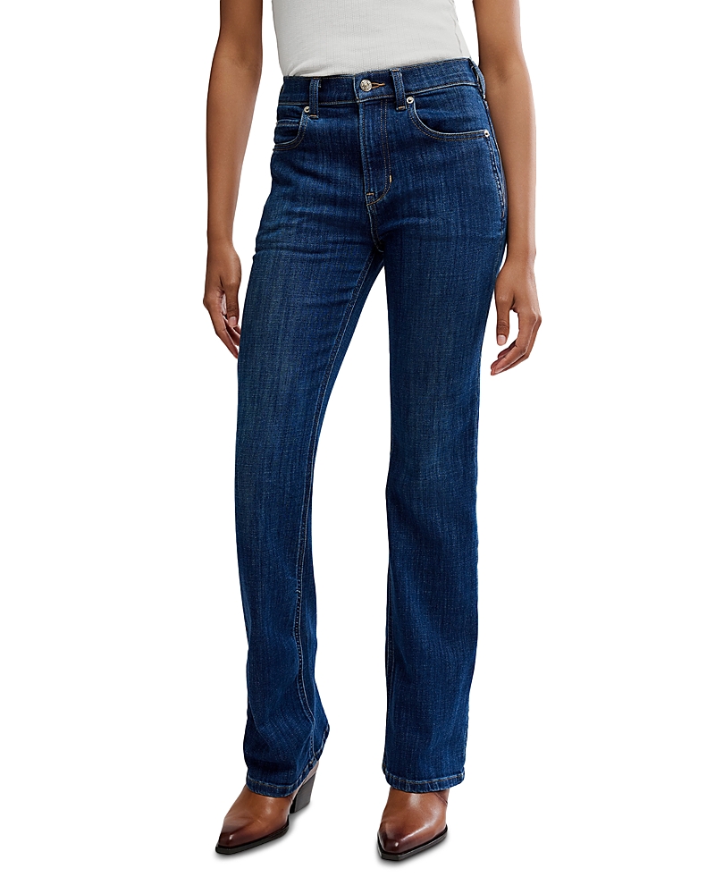 Free People Double Knot High Rise Straight Leg Jeans in Aegean