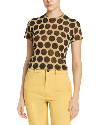 Marni Dot Print Short Sleeve Crewneck Top