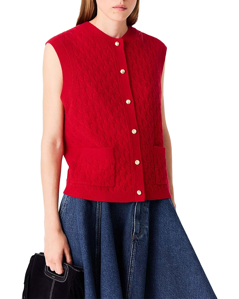 Maje Lidilou Textured Knit Top
