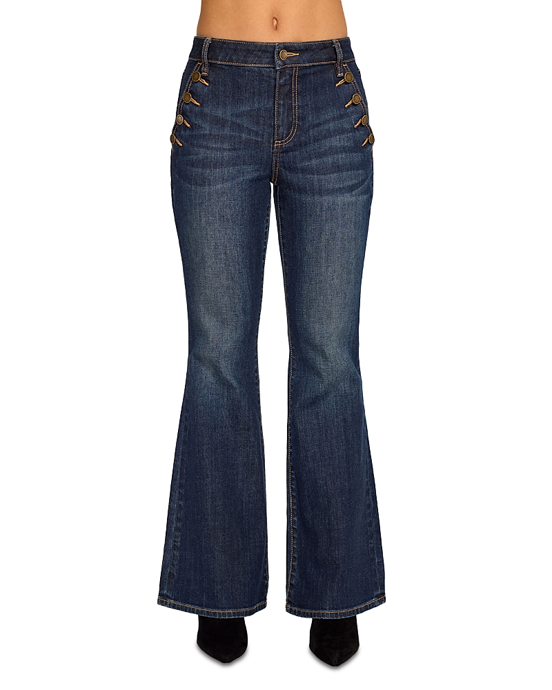 Ramy Brook Demi Helena High Rise Flare Leg Jeans in Dark Rinse