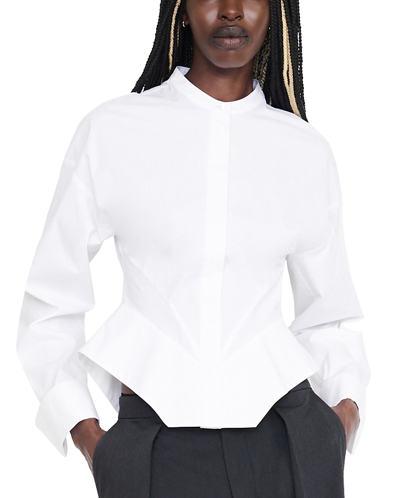 Staud Rhys Flared Hem Blouse