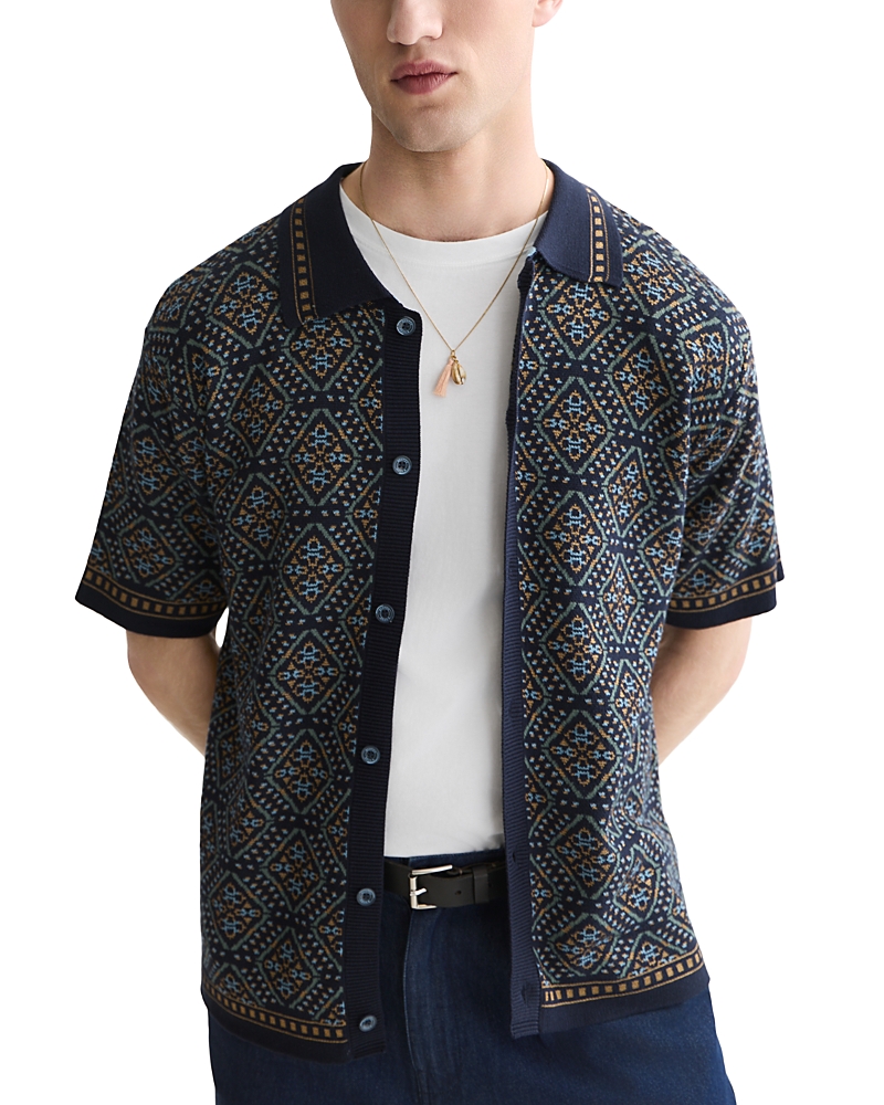 Scotch & Soda Jacquard Knit Pattern Shirt