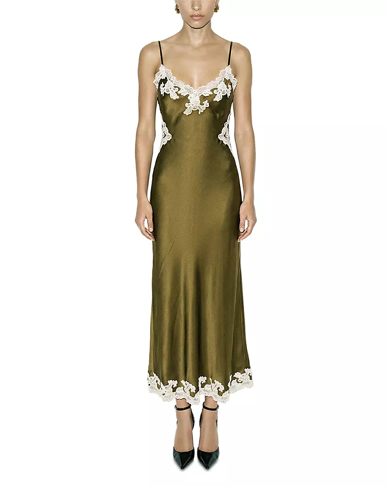 Ronny Kobo Lalita Applique Trim Dress