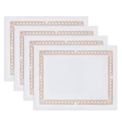 Anatolia Scroll Embroidered Placemat, Set of 4