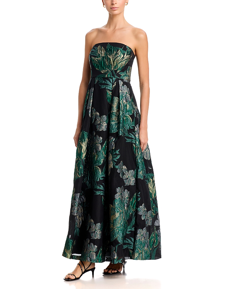 Eliza J Strapless Jacquard Gown